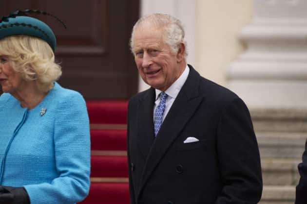 Staatsbesuch von König Charles III. und Königin-Gemahlin Camilla. Bundespräsident Frank-Walter Steinmeier und Elke Büdenbender empfangen König Charles III. und Königin-Gemahlin Camilla des Vereinigten Königreichs im Schloss Bellevue in Berlin © Ulrich Stamm