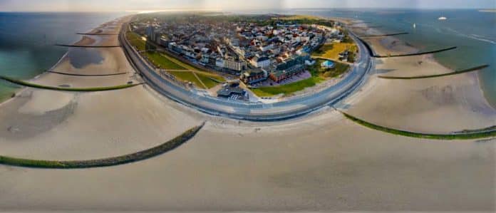 Luftbildaufnahme der Insel Norderney