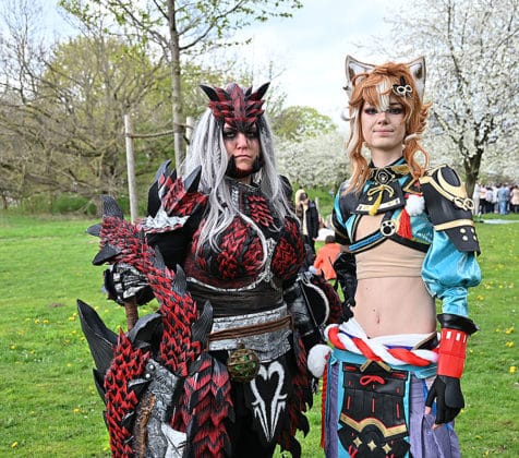 Cosplayer auf dem Kirschblütenfest im Hiroshimahain in Hannover am 23.April 2023 © Jens Schade