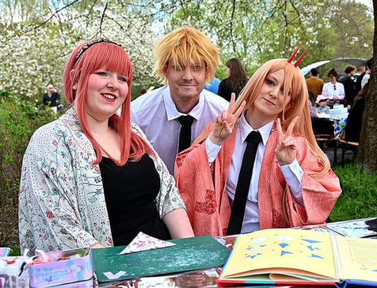 Cosplayer auf dem Kirschblütenfest im Hiroshimahain in Hannover am 23.April 2023 © Jens Schade