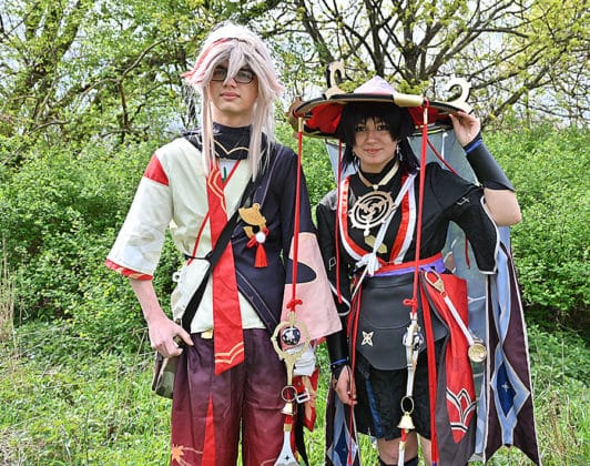 Cosplayer auf dem Kirschblütenfest im Hiroshimahain in Hannover am 23.April 2023 © Jens Schade