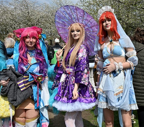 Cosplayer auf dem Kirschblütenfest im Hiroshimahain in Hannover am 23.April 2023 © Jens Schade