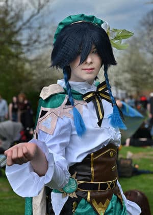 Cosplayer auf dem Kirschblütenfest im Hiroshimahain in Hannover am 23.April 2023 © Jens Schade