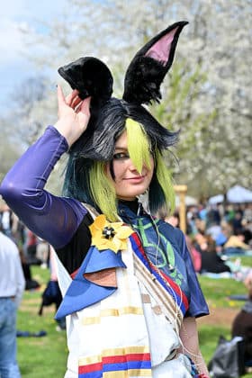 Cosplayer auf dem Kirschblütenfest im Hiroshimahain in Hannover am 23.April 2023 © Jens Schade