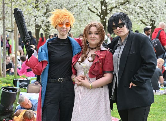 Cosplayer auf dem Kirschblütenfest im Hiroshimahain in Hannover am 23.April 2023 © Jens Schade