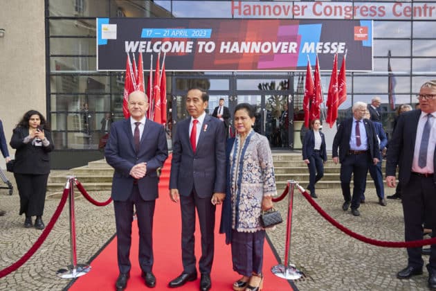 Eröffnungszeremonie der HANNOVER MESSE 2023 mit dem Partnerland Indonesien im HCC Kuppelsaal in Hannover am 16.April 2023 © Ulrich Stamm