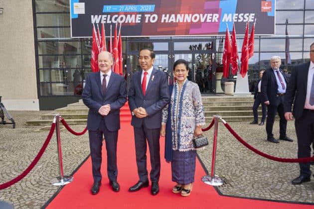 Eröffnungszeremonie der HANNOVER MESSE 2023 mit dem Partnerland Indonesien im HCC Kuppelsaal in Hannover am 16.April 2023 © Ulrich Stamm