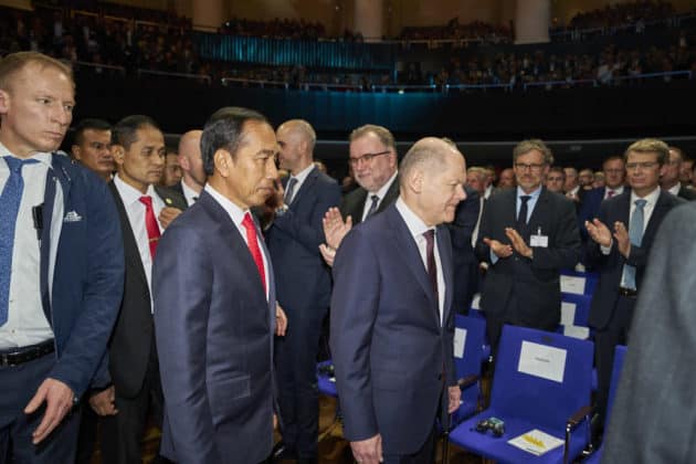 Eröffnungszeremonie der HANNOVER MESSE 2023 mit dem Partnerland Indonesien im HCC Kuppelsaal in Hannover am 16.April 2023 © Ulrich Stamm