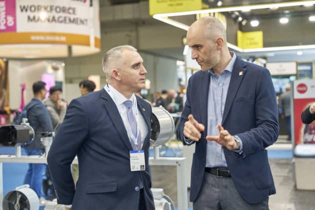 Ukrainische Delegation aus Mykolaiw besucht mit Bürgermeister Oleksandr Syenkevych die HANNOVER MESSE 2023 in Begleitung von Oberbürgermeister Belit Onay © Ulrich Stamm