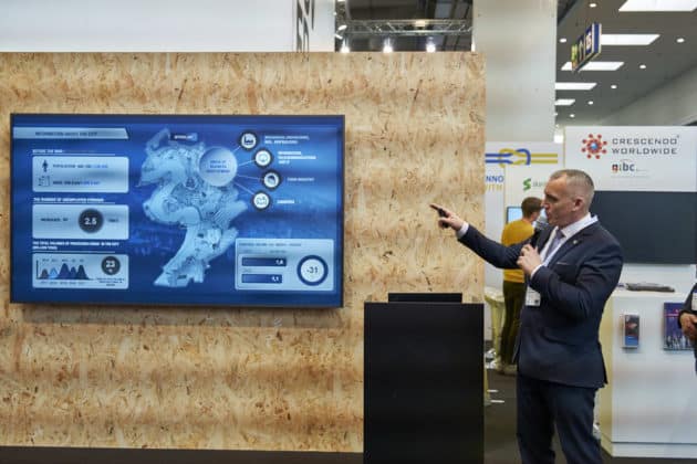 Ukrainische Delegation aus Mykolaiw besucht mit Bürgermeister Oleksandr Syenkevych die HANNOVER MESSE 2023 in Begleitung von Oberbürgermeister Belit Onay © Ulrich Stamm
