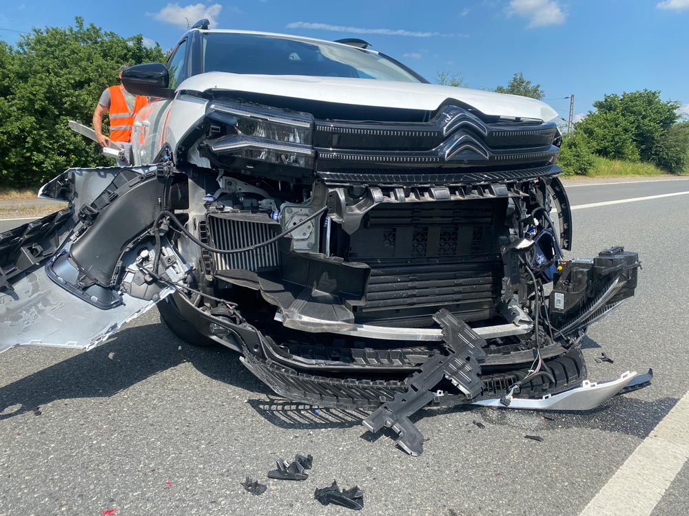 Verkehrsunfall auf der B1 © Polizei Hildesheim