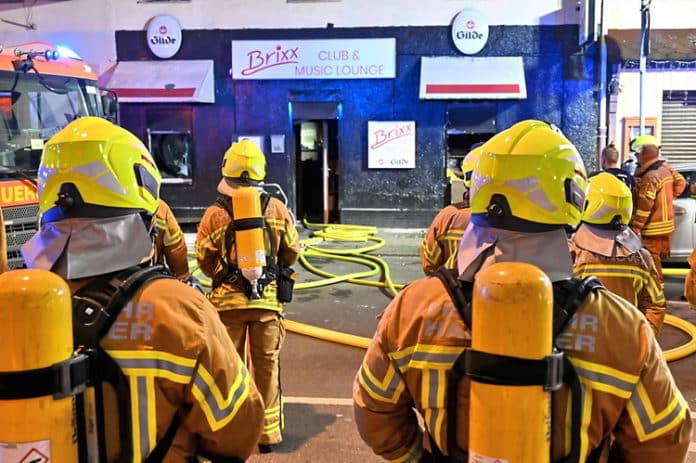 Feuer in Club & Musik-Bar in der Mehlstraße im Stadtteil Hannover-Mitte