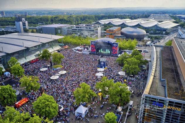 Luftbild vom NDR2 Plaza Festival in Hannover am 1.Juni 2024 © Ulrich Stamm