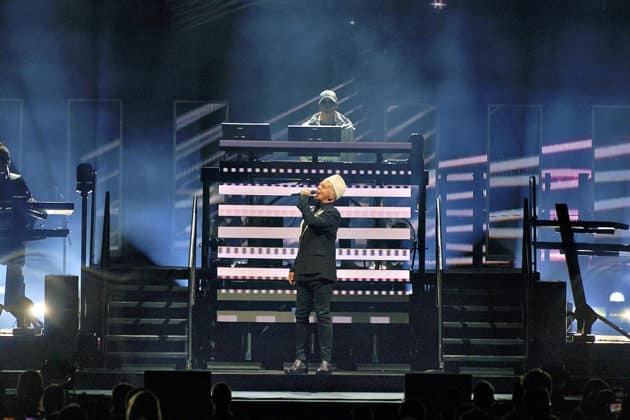 Pet Shop Boys mit der Dreamworld-The Greatest Hits Live Tour 2024 in Hannover am 29.06.2024 © Ulrich Stamm