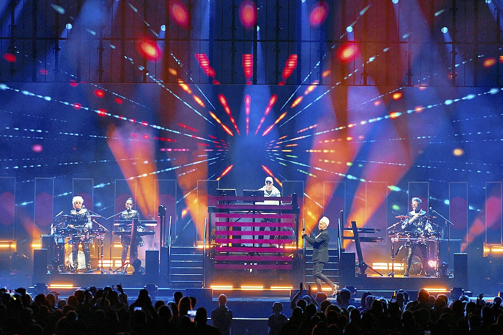 Pet Shop Boys mit der Dreamworld-The Greatest Hits Live Tour 2024 in Hannover am 29.06.2024 © Ulrich Stamm