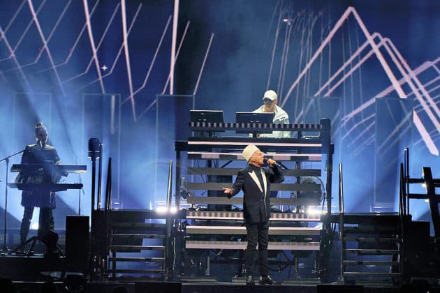 Pet Shop Boys mit der Dreamworld-The Greatest Hits Live Tour 2024 in Hannover am 29.06.2024 © Ulrich Stamm