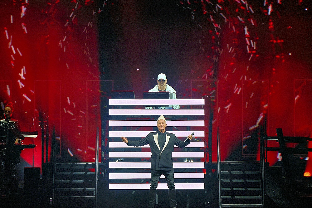 Pet Shop Boys mit der Dreamworld-The Greatest Hits Live Tour 2024 in Hannover am 29.06.2024 © Ulrich Stamm