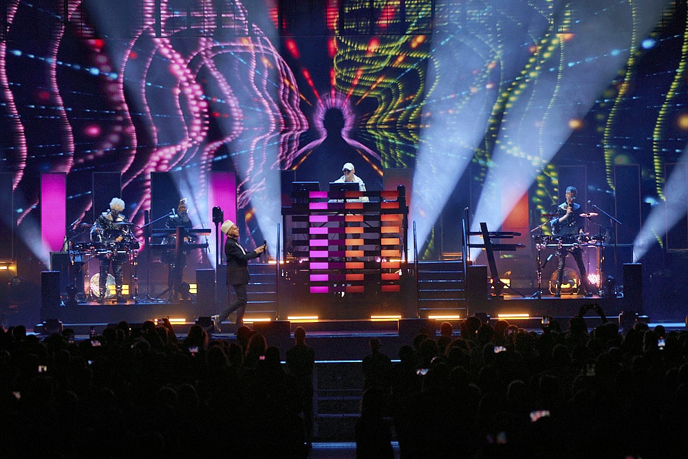 Pet Shop Boys mit der Dreamworld-The Greatest Hits Live Tour 2024 in Hannover am 29.06.2024 © Ulrich Stamm