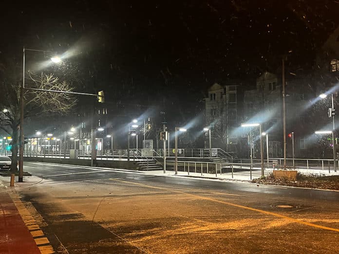 Der erste Schnee in diesem Winter in Döhren