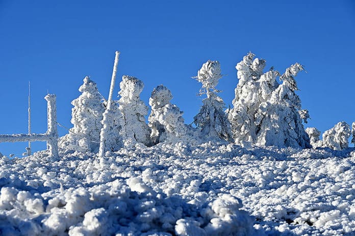 Auf dem Brocken haben Frost und Eis bizarre Landschaften erschaffen