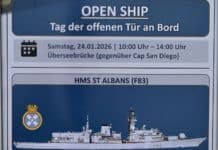 Fregatte „HMS St Albans“ zu Besuch im Hamburger Hafen Am Sonnabend (24.01.) konnte das britische Kriegsschiff "St Albans" im Hamburger Hafen beim sogenannten „Open Ship“ besichtigt werden