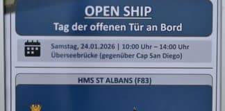 Fregatte „HMS St Albans“ zu Besuch im Hamburger Hafen Am Sonnabend (24.01.) konnte das britische Kriegsschiff "St Albans" im Hamburger Hafen beim sogenannten „Open Ship“ besichtigt werden
