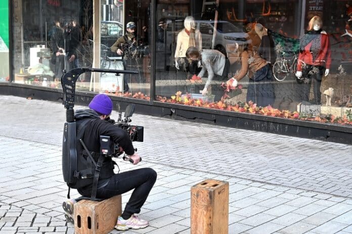 Benko – der Film – Dreharbeiten im/am ehemaligen Galeria / Kaufhof Gebäude in der Schmiedestraße