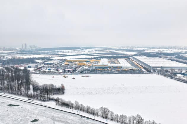 Luftbild Eisbildung Mittellandkanal Schleuse Hannover US 2026 02 05 21 2 3 4 5