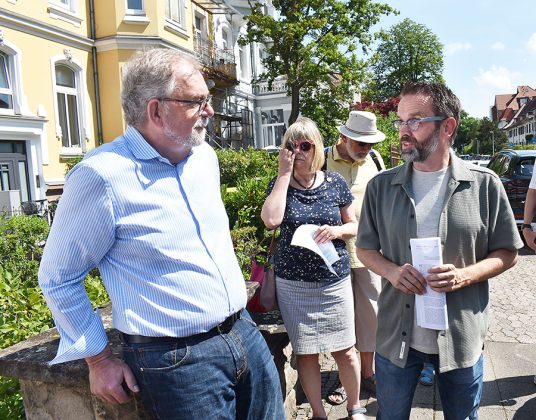 Bezirksb&uuml;rgermeister Willi Lindenberg (l.) und Melles Ortsb&uuml;rgermiester Uwe Plass (r.)