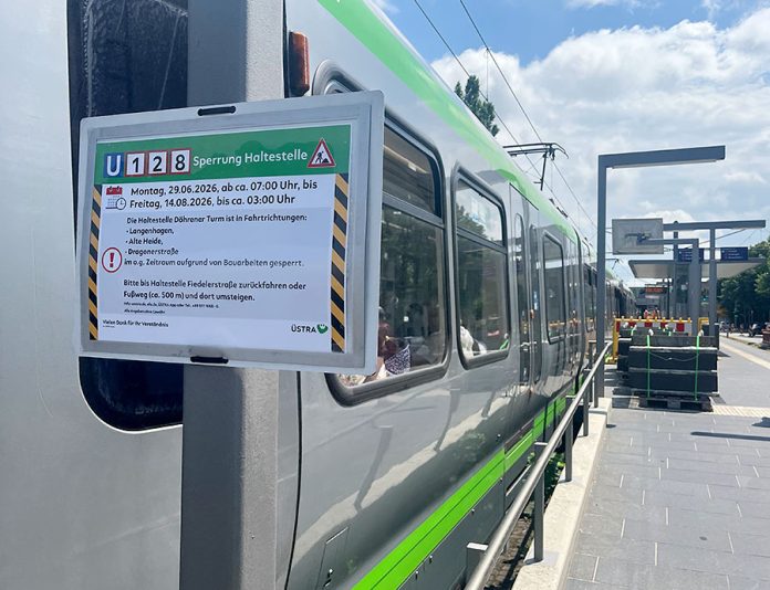 Gesperrt: Der Bahnsteig Richtung Norden